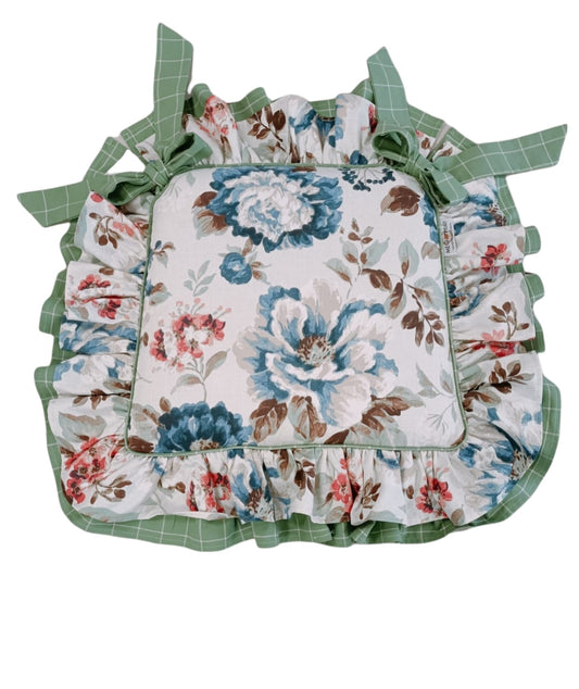 Cuscino per sedia con doppia balza Melinda