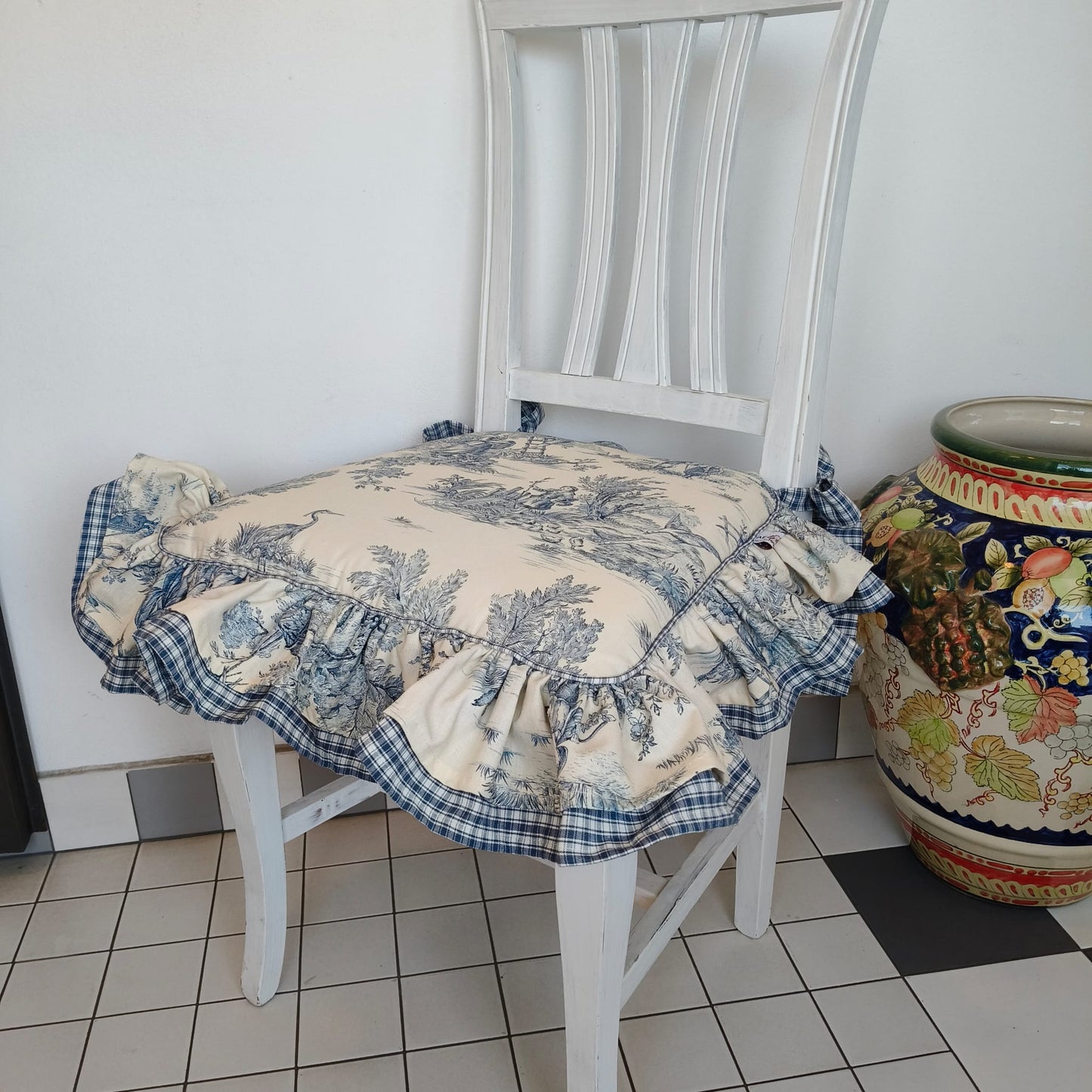 Cuscino con doppia balza ANNA