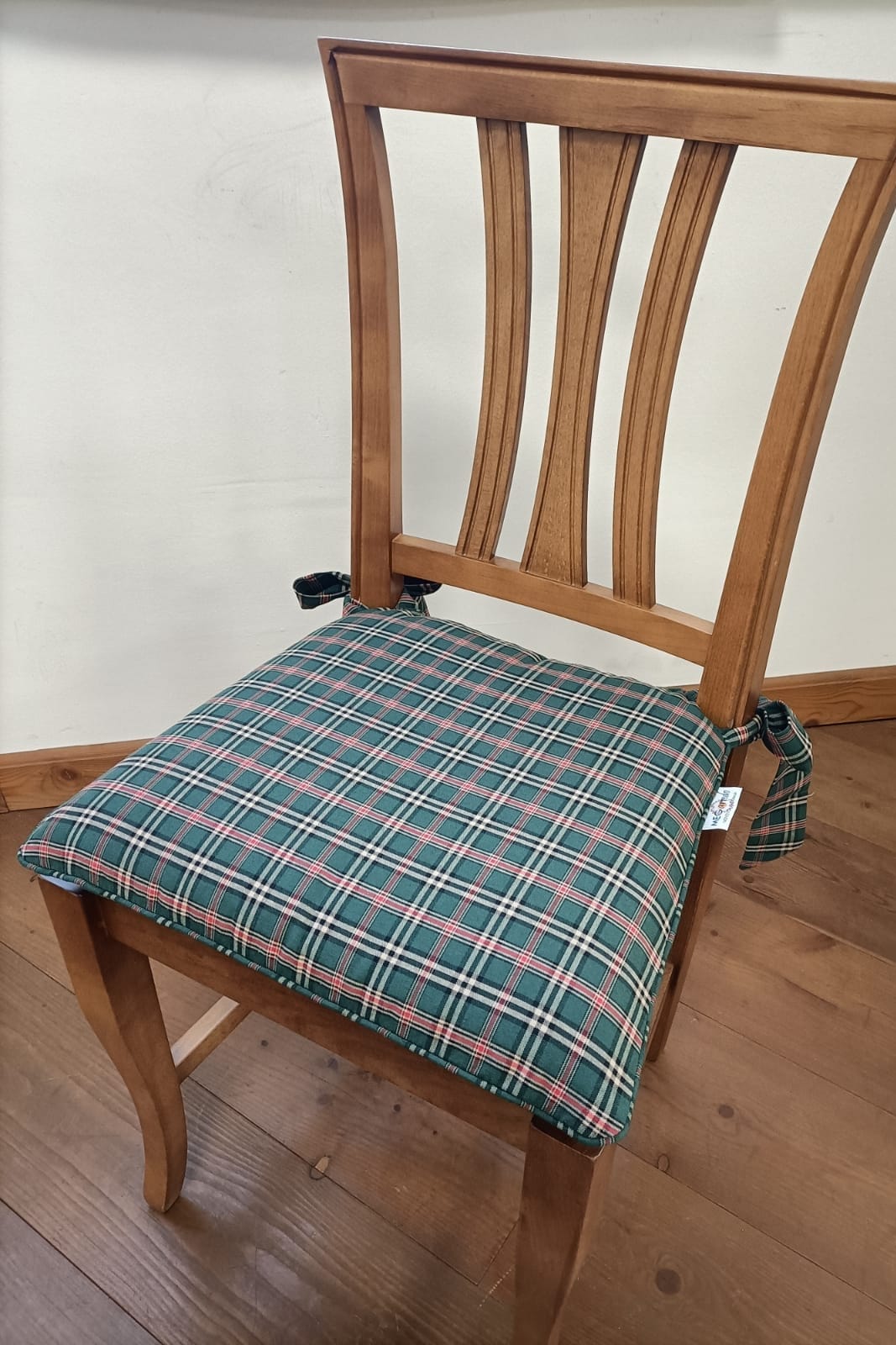 Cuscino per sedia sagomato - Green check