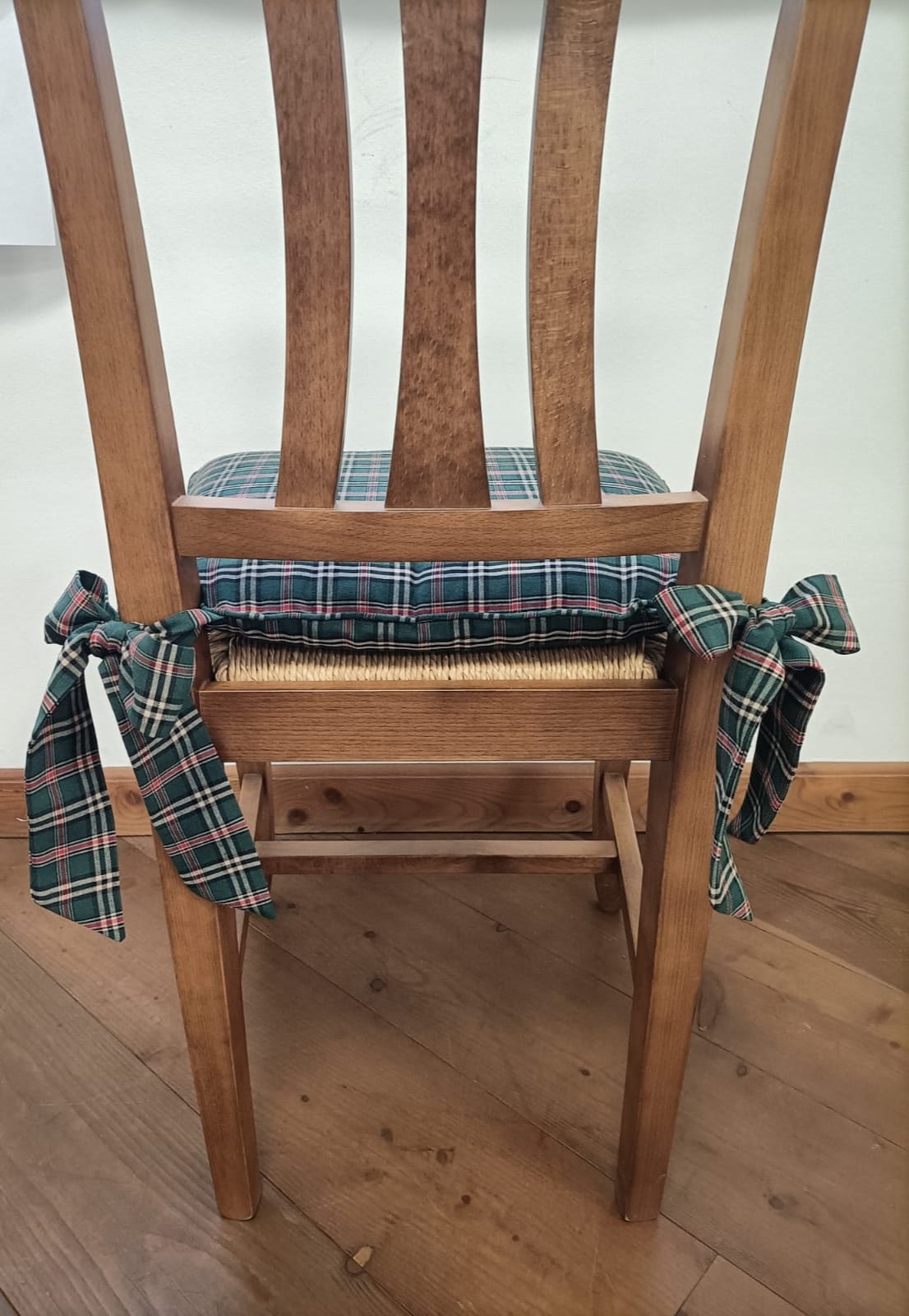 Cuscino per sedia sagomato - Green check